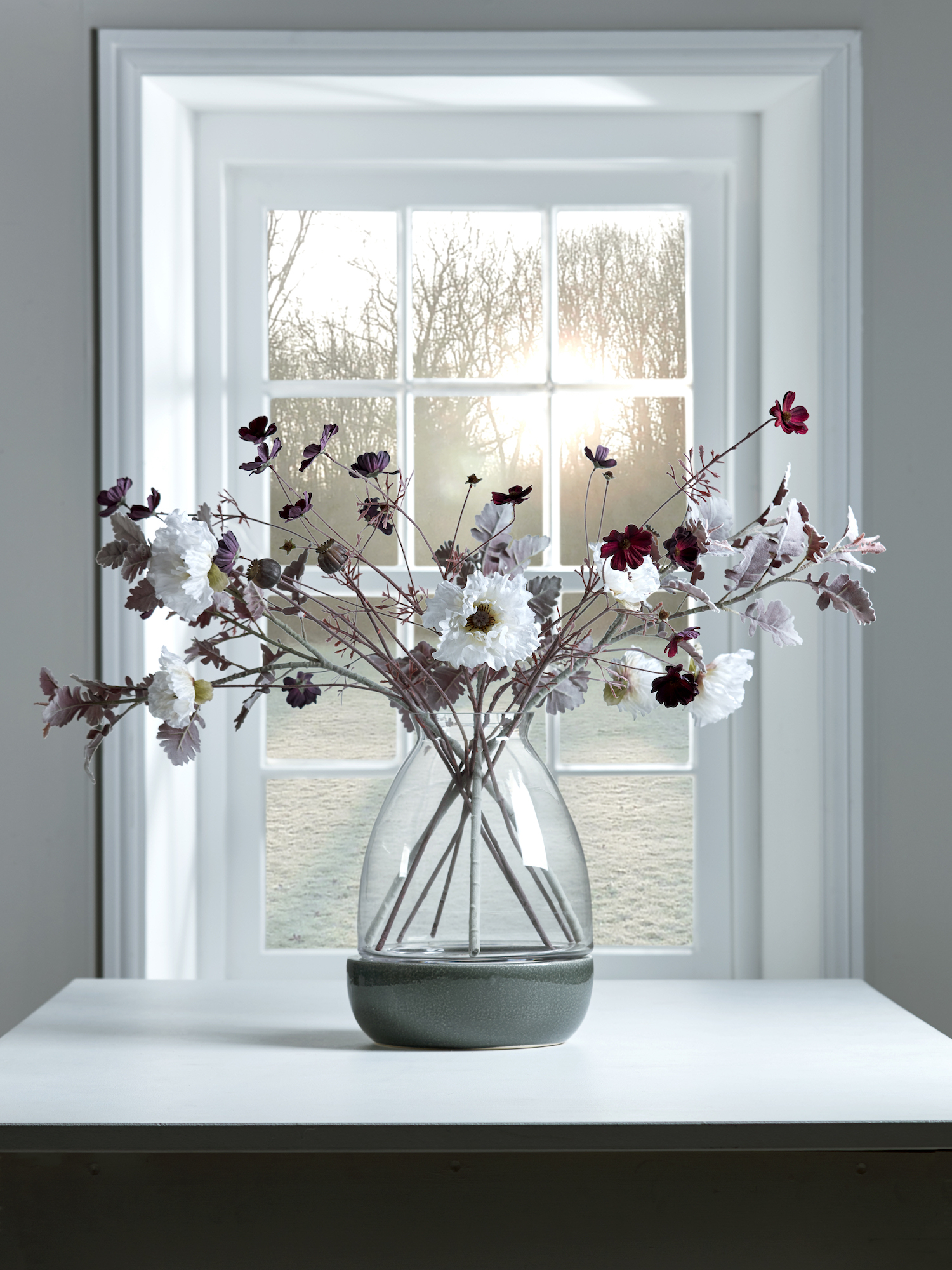 www.coxandcox.co.uk Faux Floral HERO Three Flocked Faux Leaf Sprays - Blush H-3LEAF £35 Three Faux Poppy Sprays - White H-3POPWHT £25 Three Faux Cosmos - Burgundy H-3COSMOS £25 Mila Vase H-MILAVASE £60.jpg