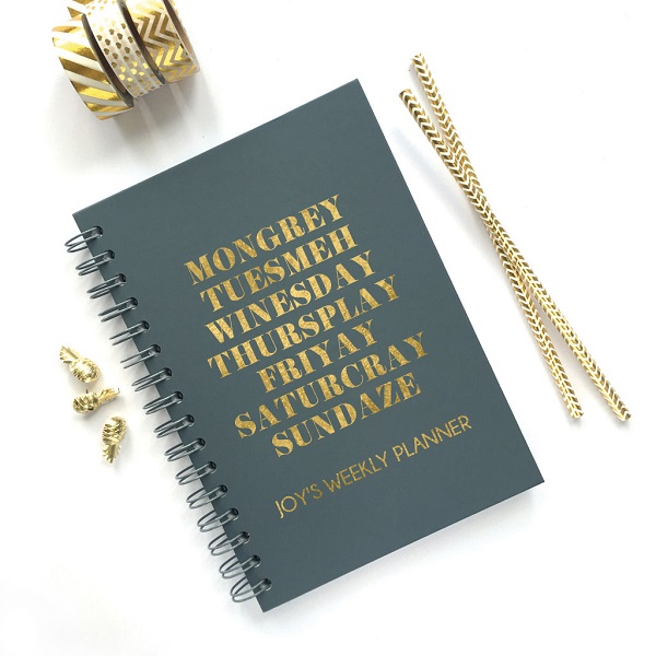 Personalised Weekly Planner, £22
