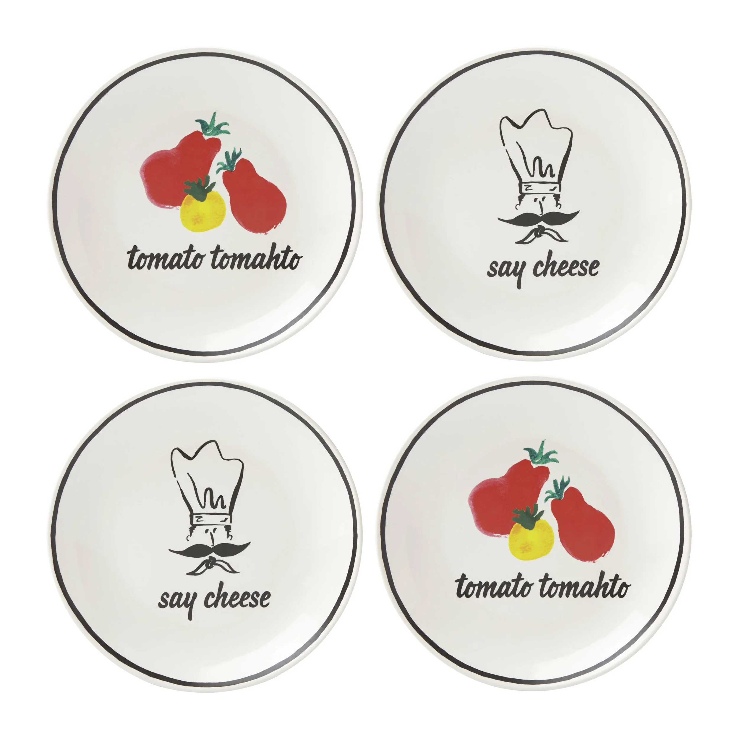 Kate Spade New York Any Way You Slice It Pizza Plates - Set of 4