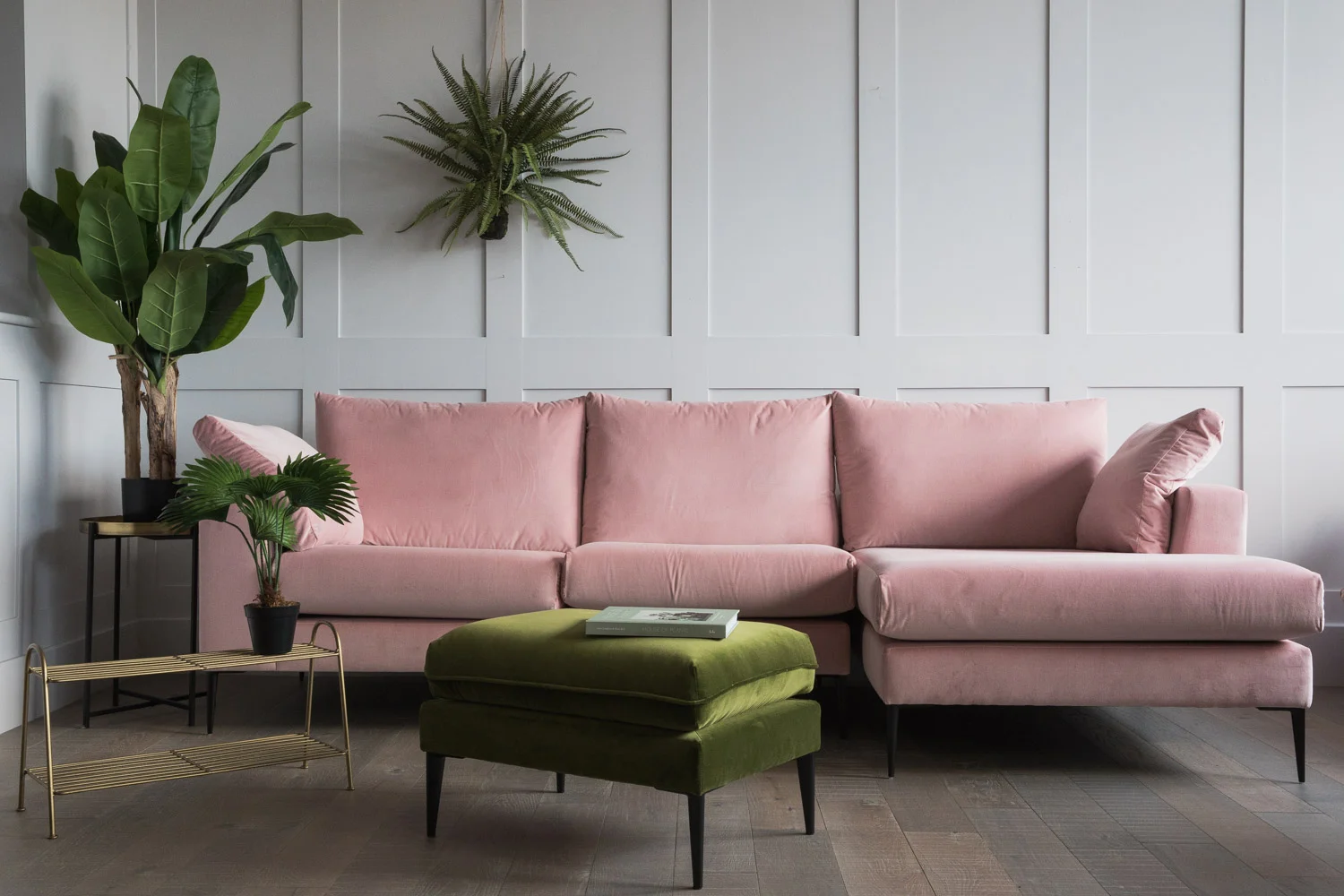 Epsom corner sofa and Broughton ottoman