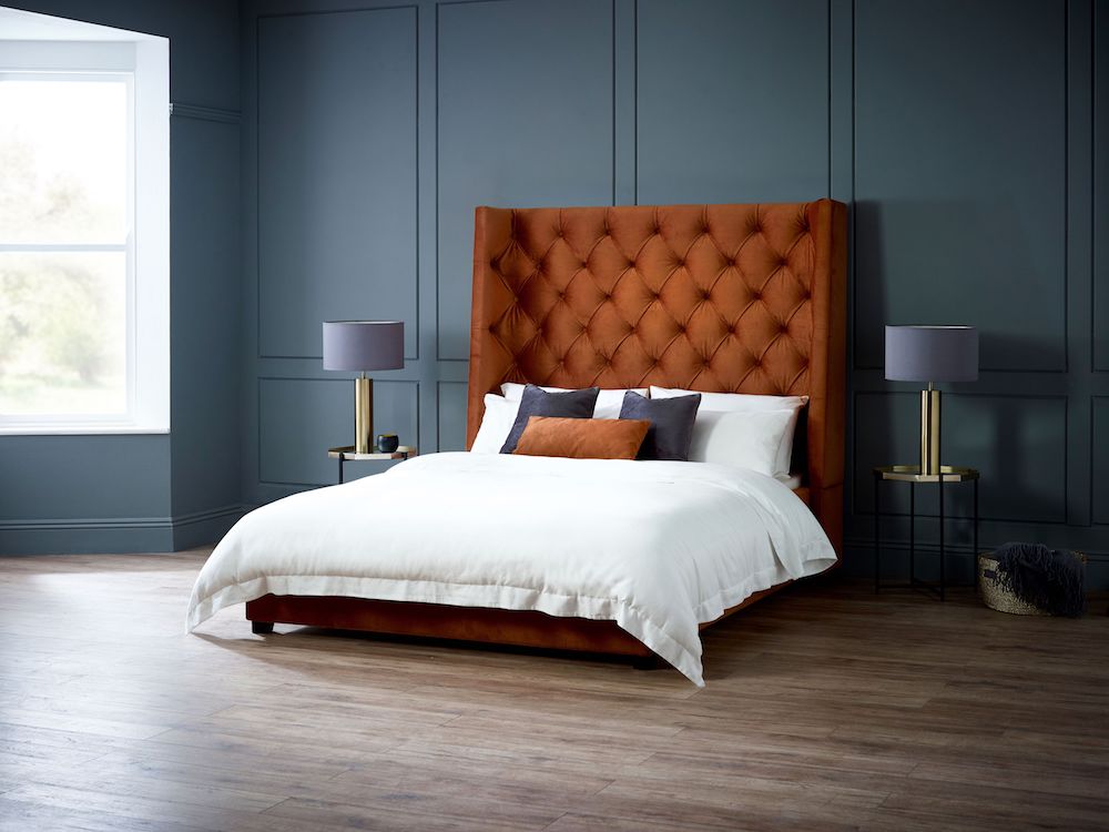 Arthur Bed in Burnt Orange