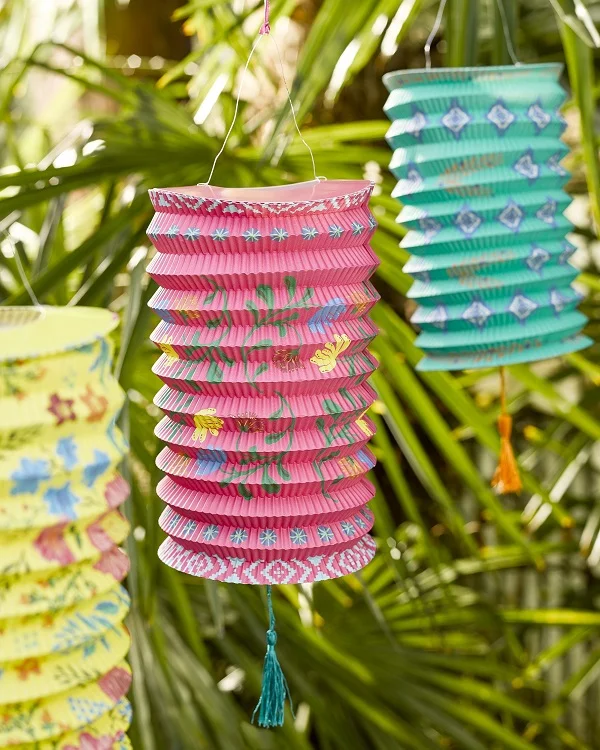 Boho Outdoor Entertaining Paper Lanterns