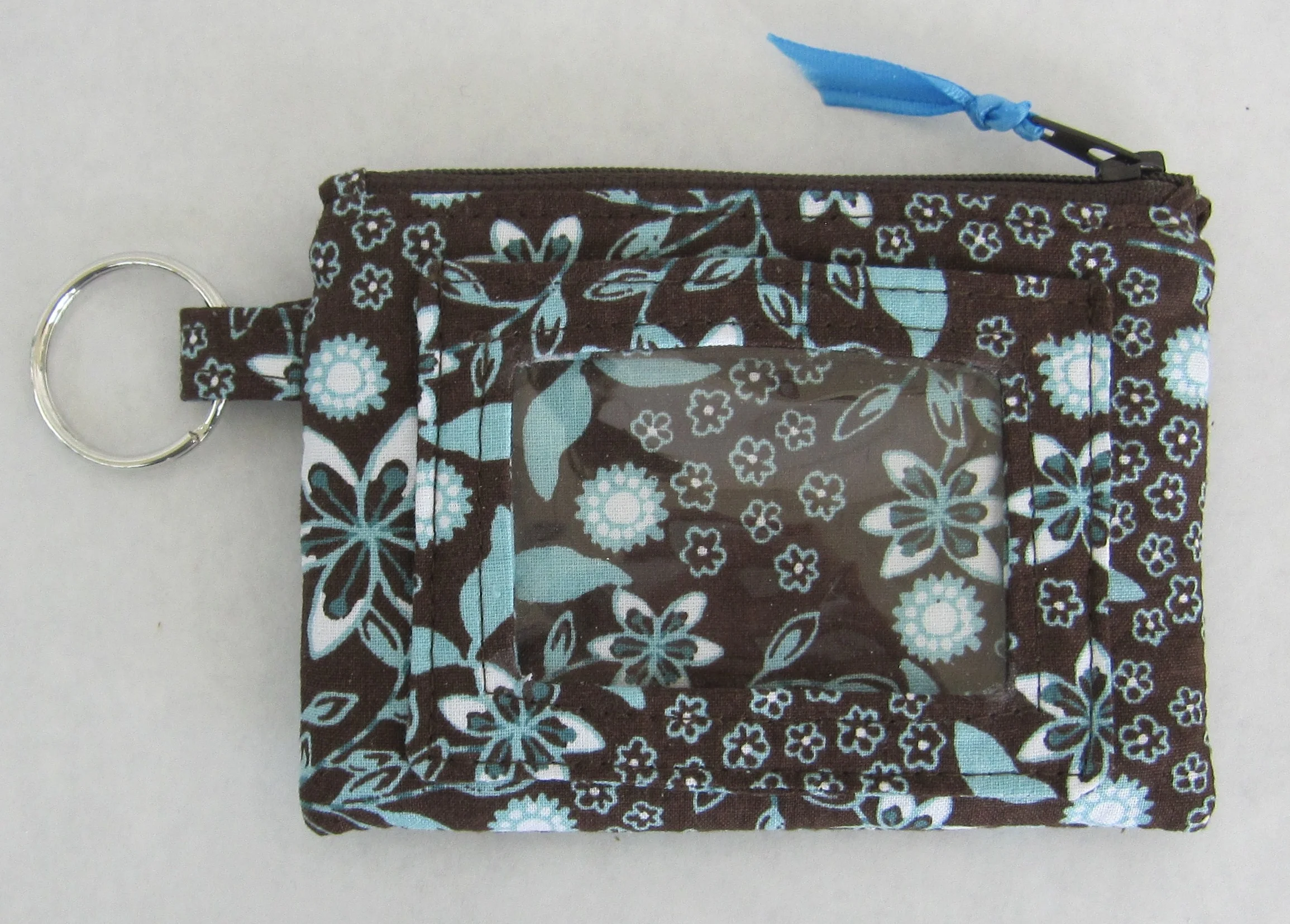 The back of the Kristine ID Wallet features a clear vinyl ID pocket.