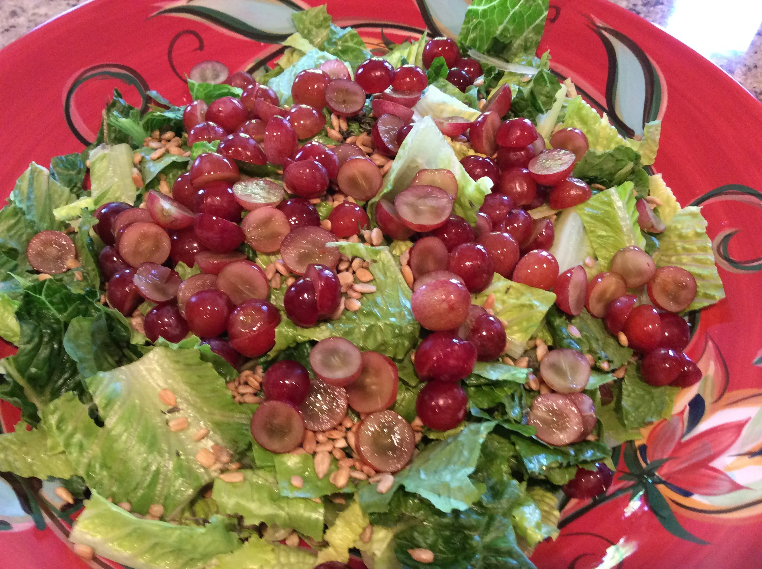 Here is a picture before I added the chicken to the salad, looking good!
