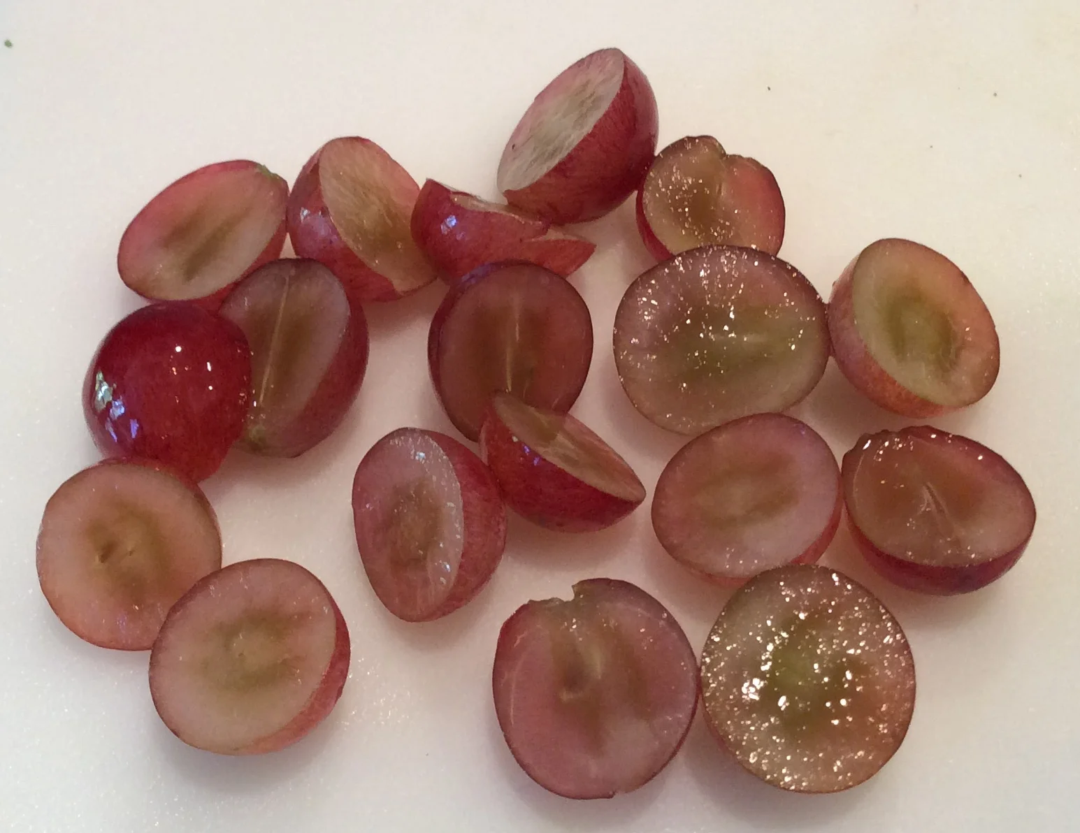 Yummy red grapes add a touch of sweetness to the salad.