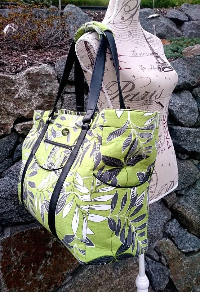 This picture gives you an idea of the size of The Megan Travel Tote - nice and big!