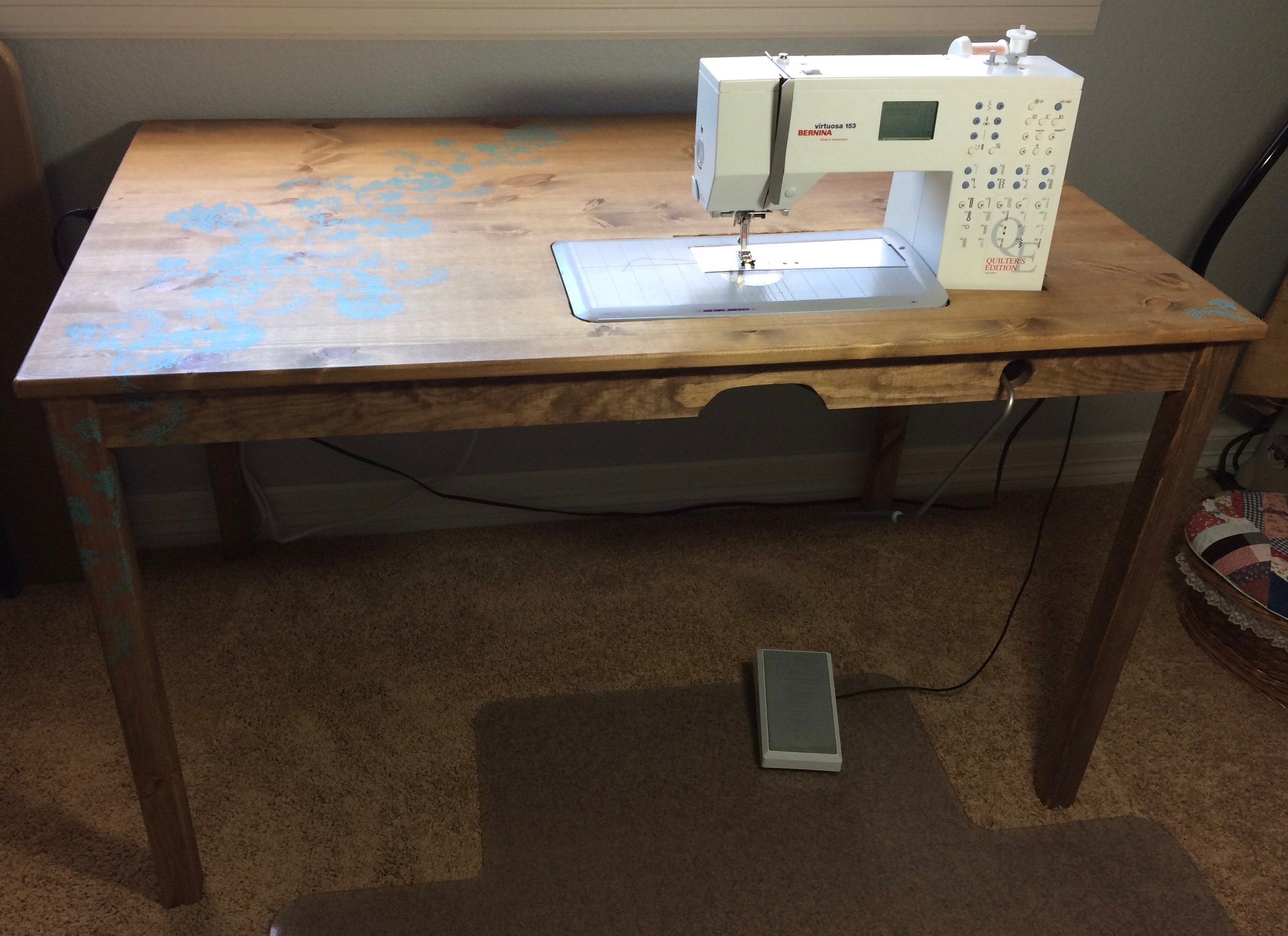 An Affordable Custom Sewing Machine Table — Uniquely Michelle
