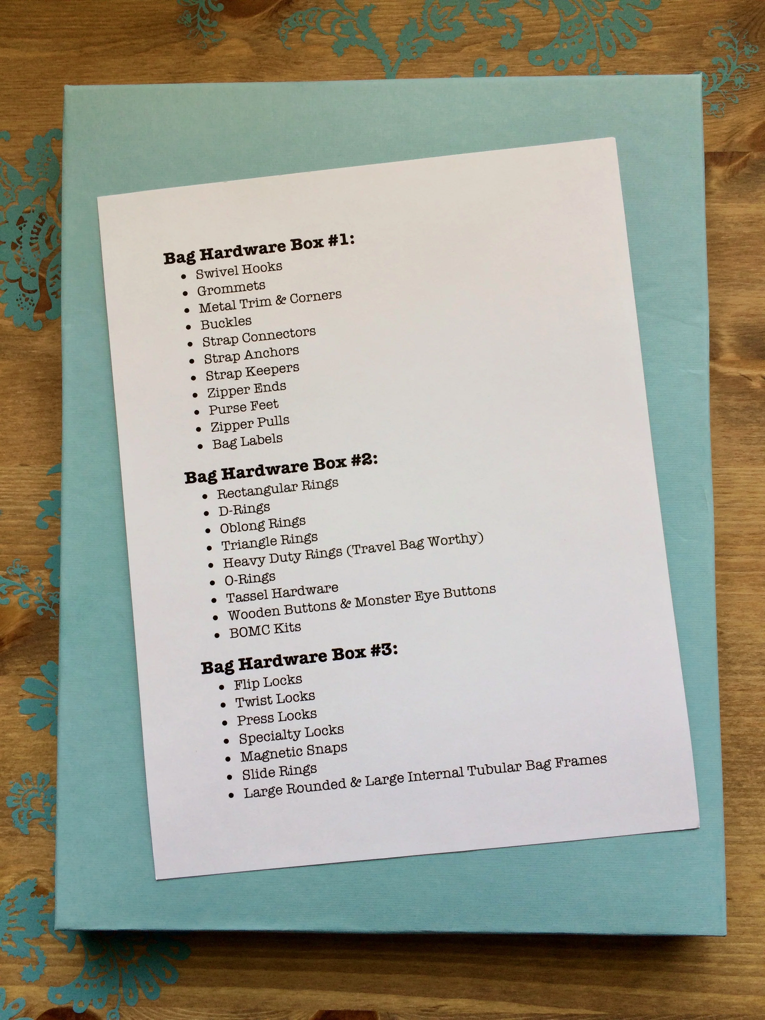 I printed my list on card stock just so it is more durable.