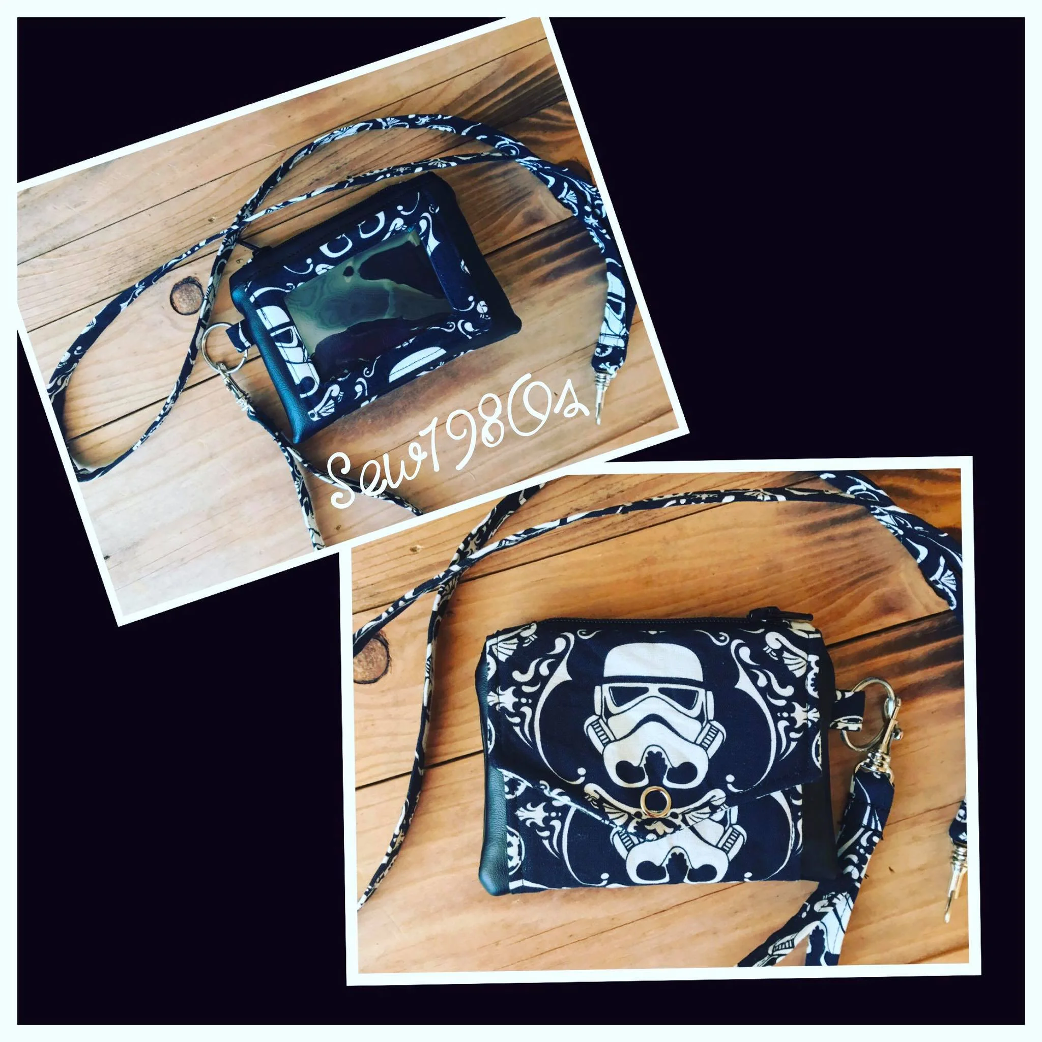 Jaby did what I like to do when making a Kristine ID Wallet - she featured a special design of the fabric on the flap. But then she went a step further . . .