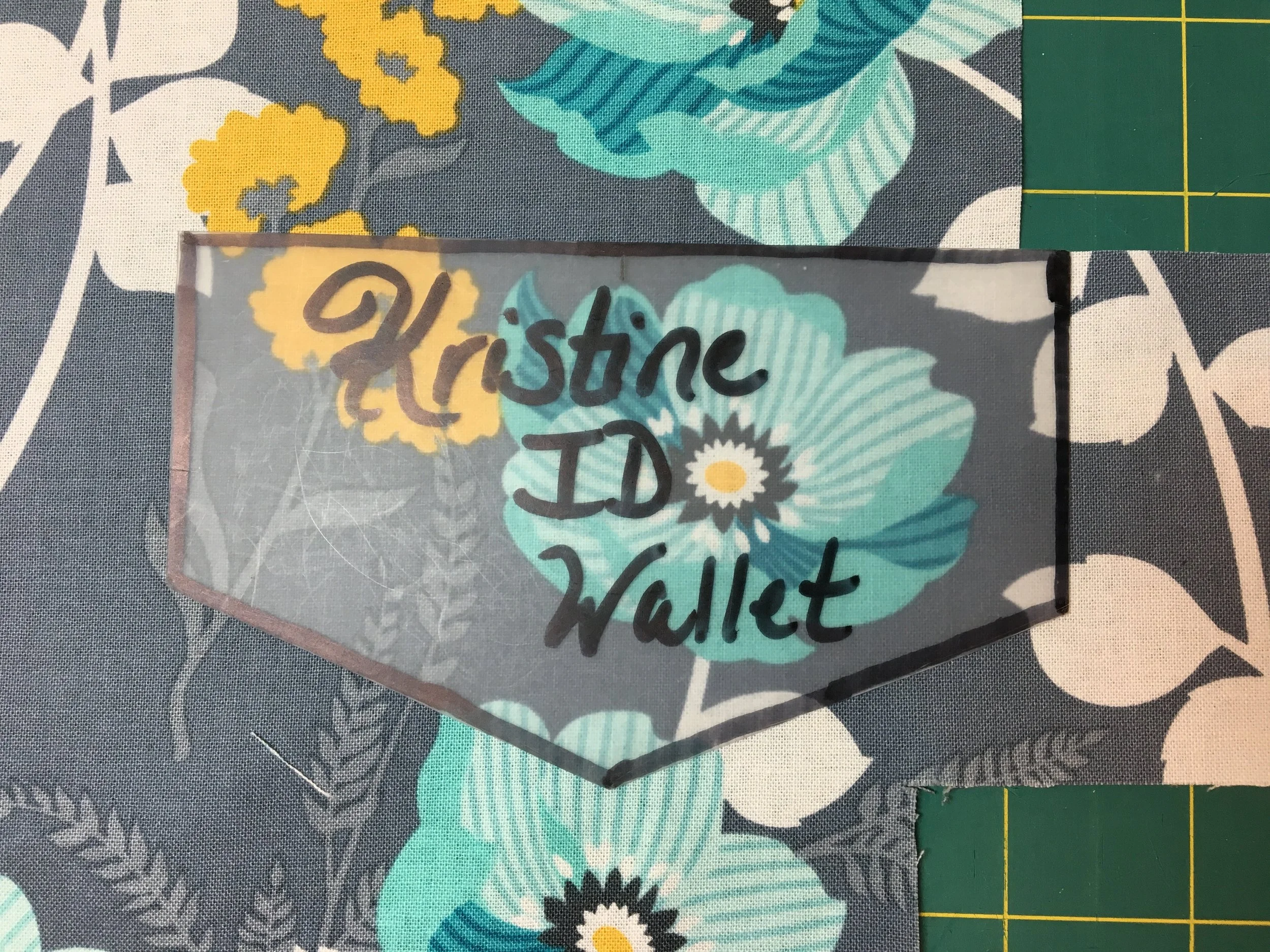 This is my exterior fabric, so I have my flap pattern piece positioned so it is right side up, but . . .