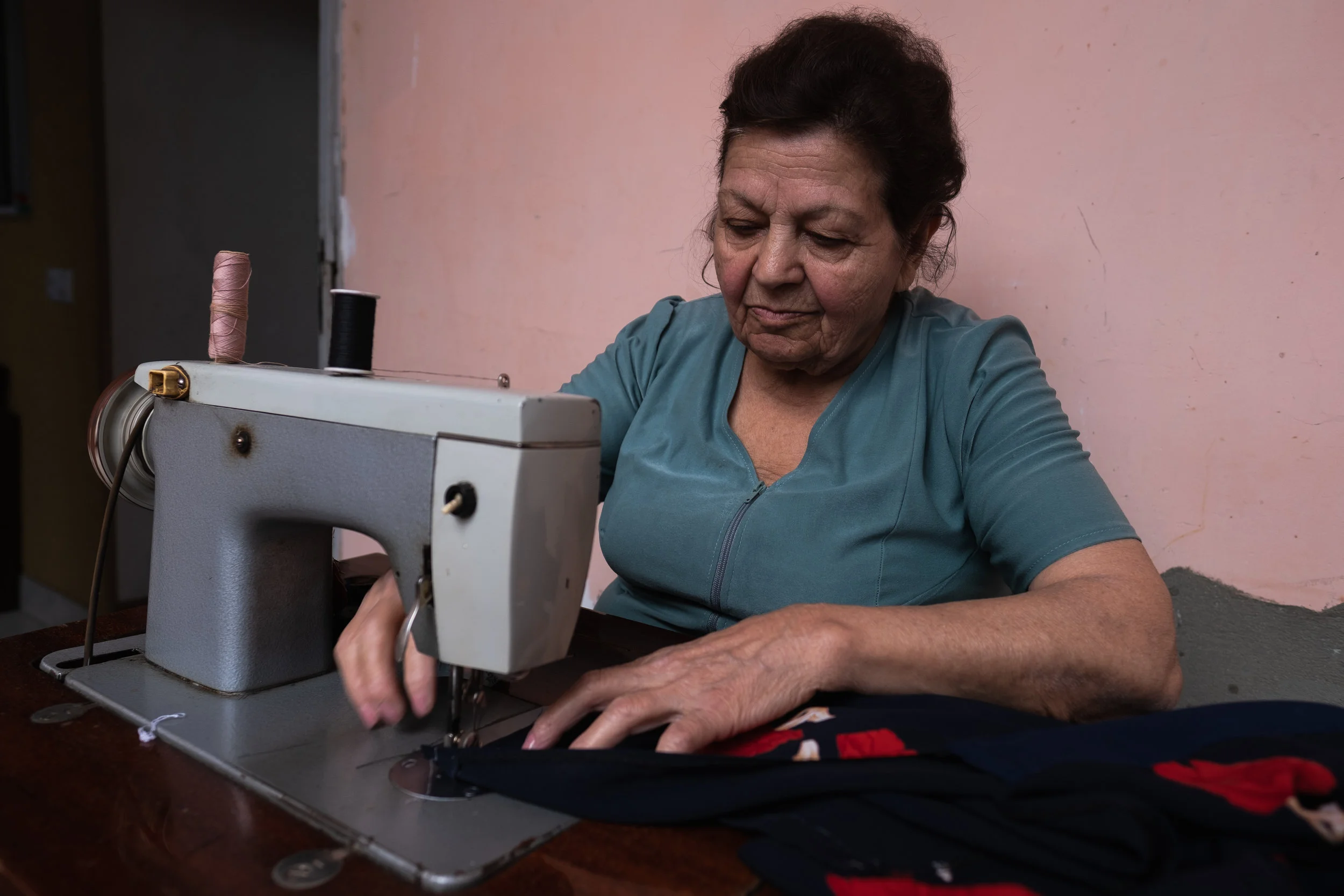 Sona has a passion for sewing and it still shows to this day. She is 80 years old, has 7 grandchildren and currently lives alone. Sona explained how she spent 4 years of her life as a seamstress in Uzbekistan where she used to make dresses for the women and pants for men, however her husband only wanted her to make dresses for the woman she said while beginning to laugh. She has a good heart, kind soul and loves to talk people.