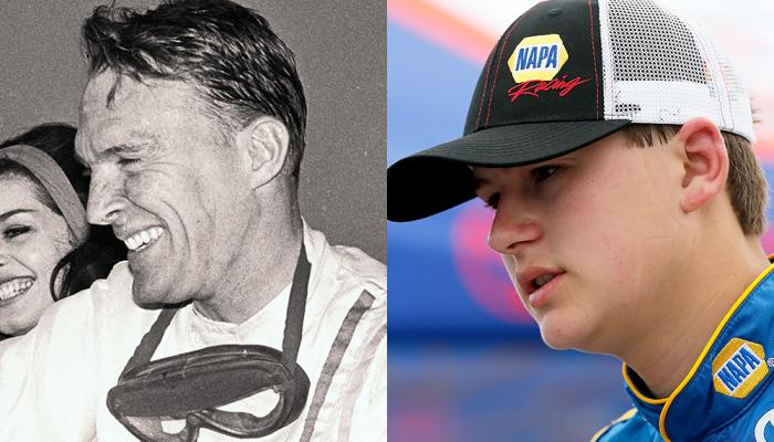 Todd Gilliland (right) can match the all-time NASCAR K&N Pro Series winning streak to start a career set by Dan Gurney (left) with a victory this weekend. NASCAR via Getty Images