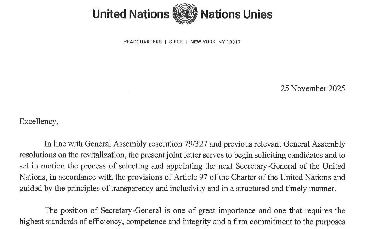 And we're off! The race to select the UN's 10th Secretary-General begins