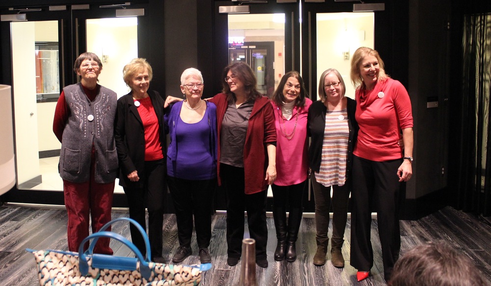  Marlene Sanders' daughter in law, Amy McIntosh and son Jeffrey Toobin kindly hosted a a get-together to celebrate our DC opening. Pictured:&nbsp;Jo Freeman, Marlene Sanders, Mary-Jean Collins, Director Mary Dore, Alice Wolfson, Producer/ Editor Nanc