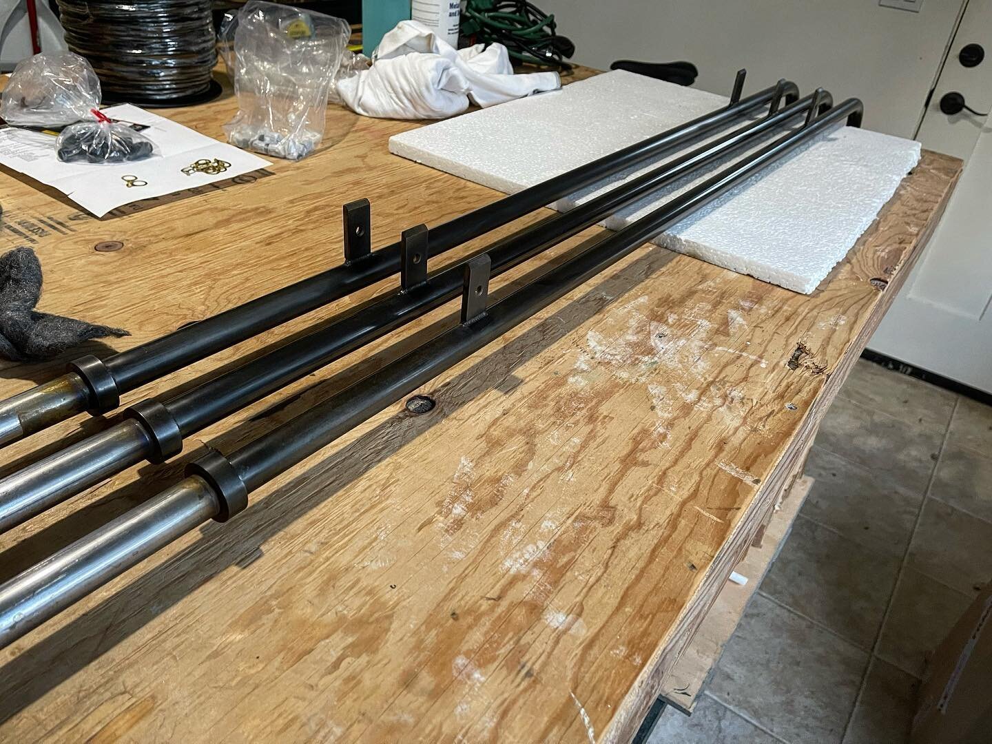 Progress UPDATE: Steel tubes and plates are done! ✔️ I&rsquo;m pretty proud of how they turned out and can&rsquo;t wait to delivery the completed fixtures to @studiounltd this weekend.  Scroll through to the last picture for a little tease 😉 It expl