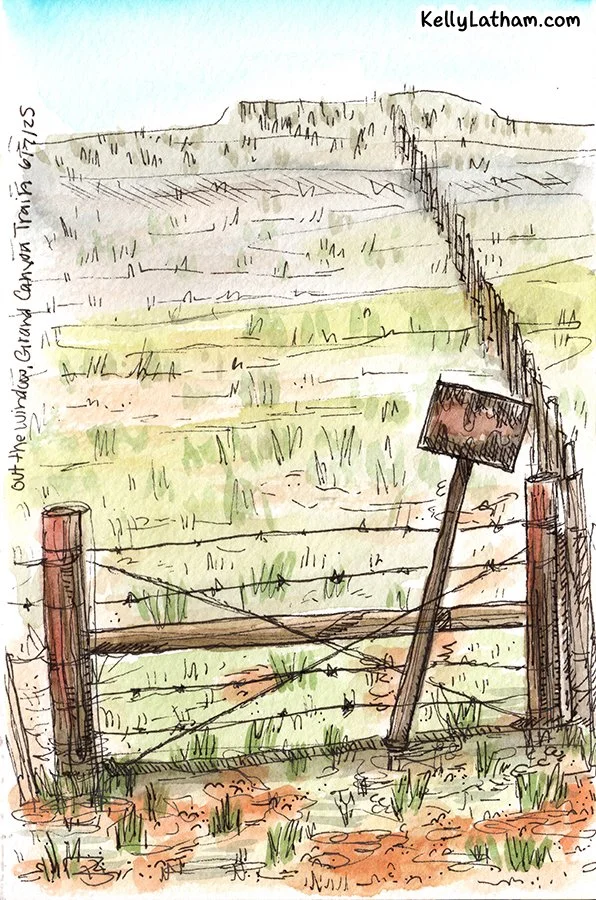 Window from Train to the Grand Canyon