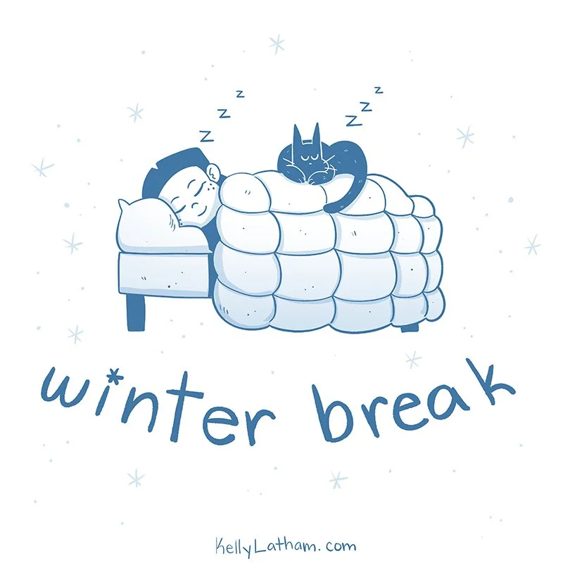 hi everyone! Kelly is Best comic strips will be taking a little winter and spring break while I work on long form comic projects, which I'm hoping to share with you soon! 😊 If you need more comics in your life, there's an archive of over 200 comics 