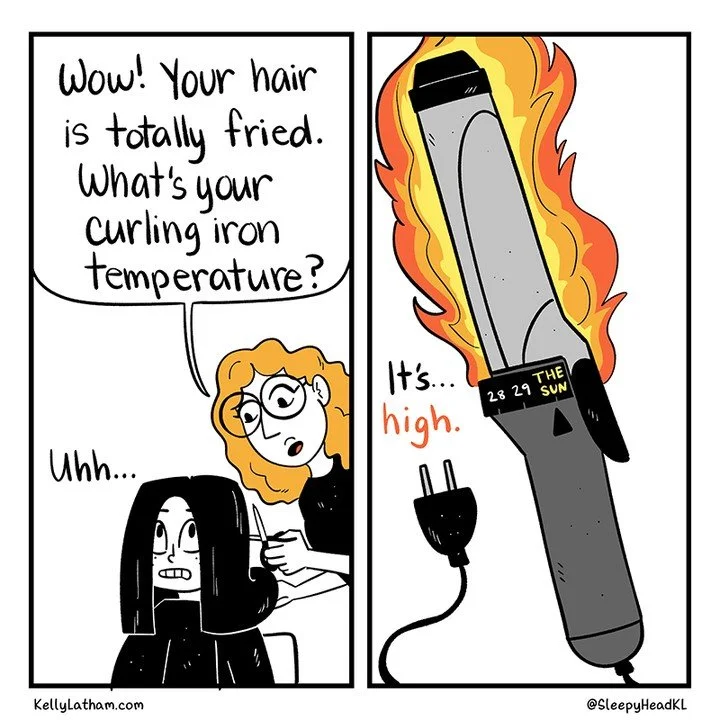 Inspired by a convo with my mom lol #haircare #sleepyheadkl #comics