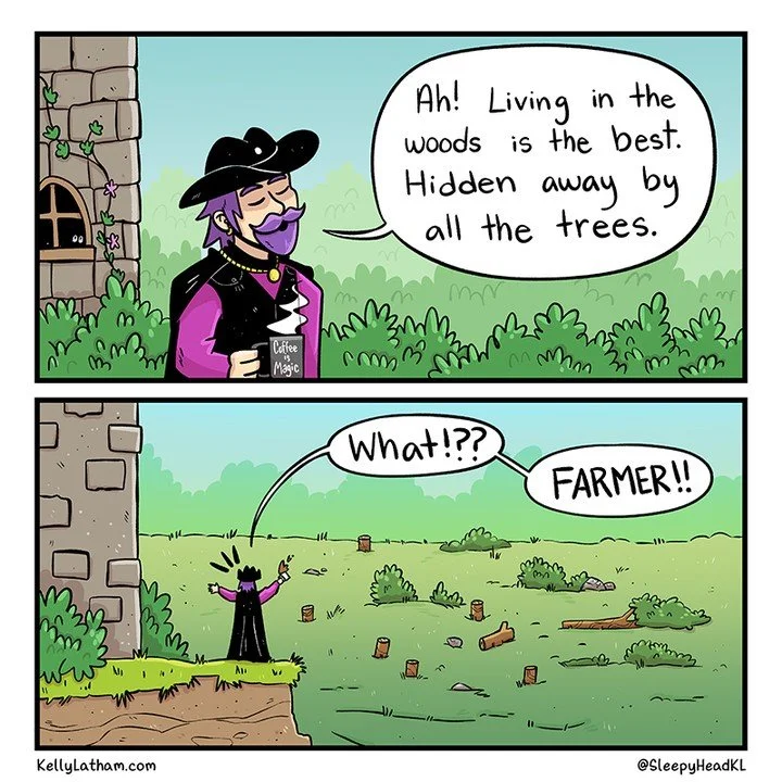 Stardew Valley Fan Comic! Poor wizard... but I needed to build another barn! #stardewvalley #comics