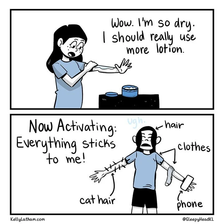 #comics #lotion #winter #dryskin