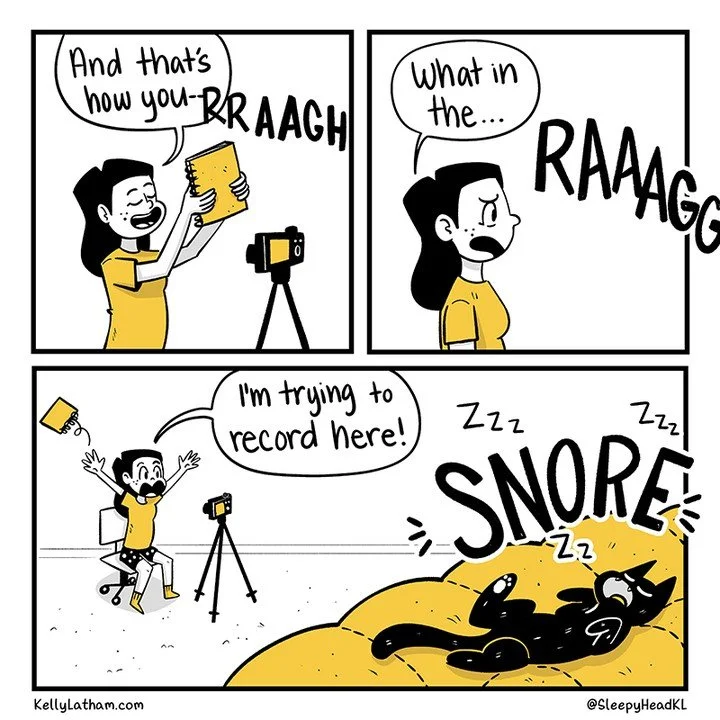 he's oddly loud for a cat lol #catowner #contentcreator #vlogger #blackcatsofinstagram #funnycat