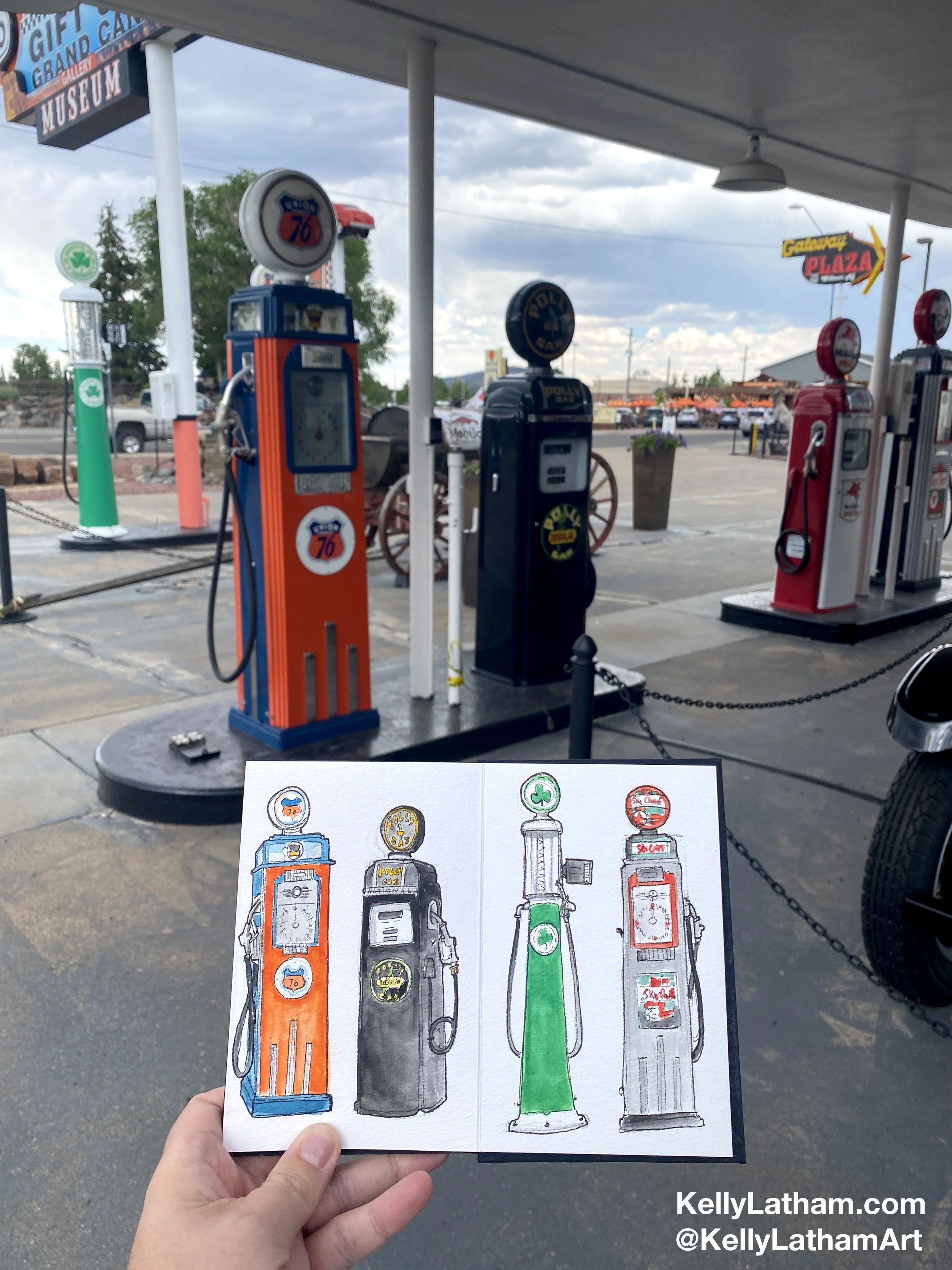 Route 66 Museum and Gift Shop Gas Pumps - Williams AZ