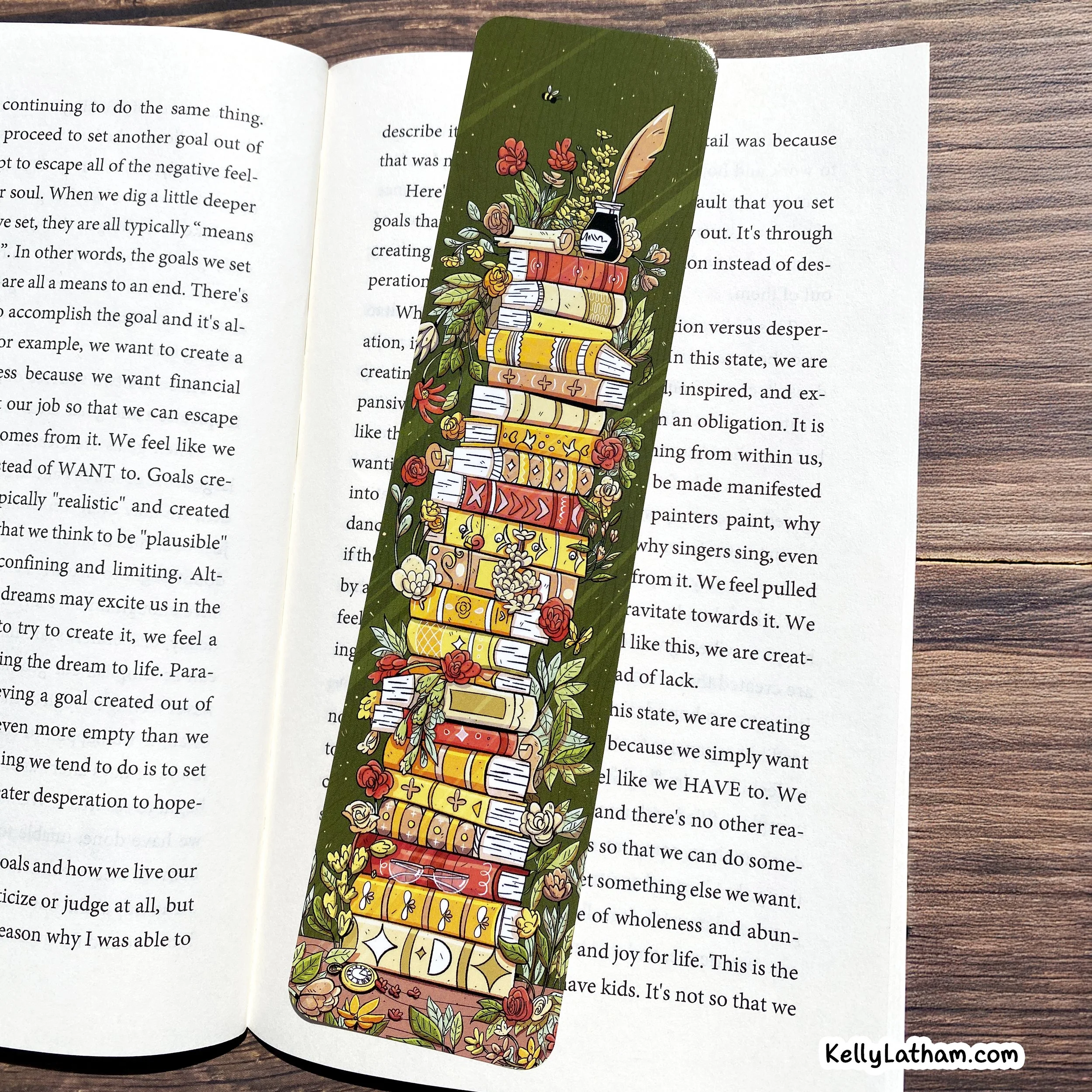Overgrown Books Bookmark – Cozy Nature Book Lover Art