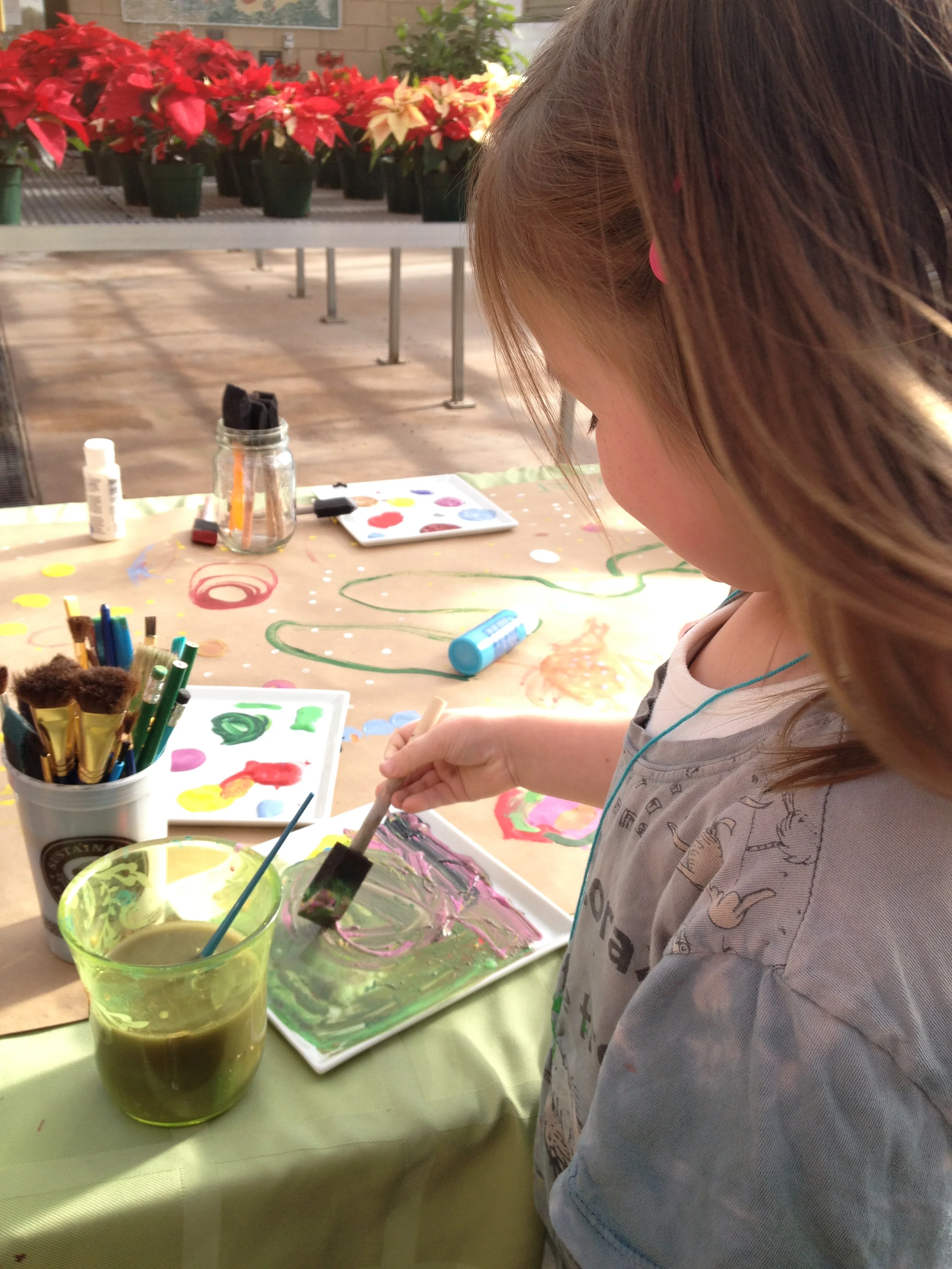 Painting in the Spring Creek Greenhouse