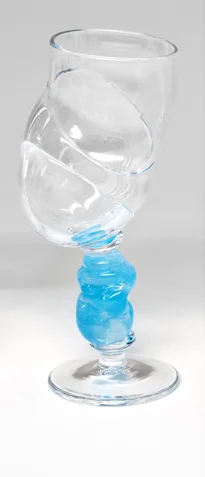 Bubblicious vinglass blå