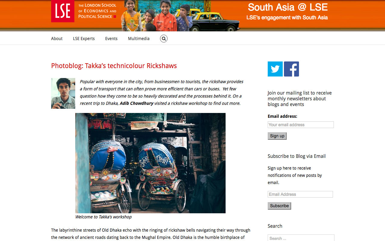 LSE South Asia Blog, January 2015