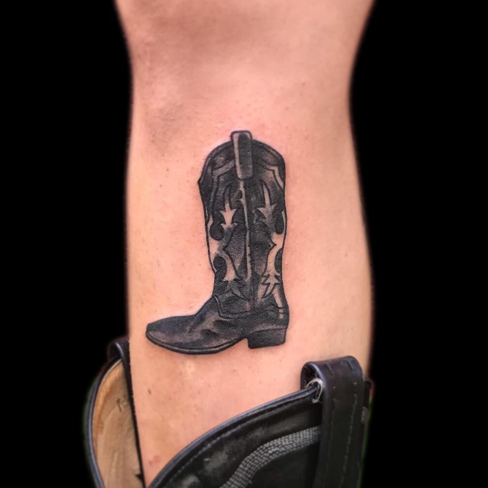 This Rootin Tootin Cowboy boot by vikbtattooer is the cutest darned  thing we ever did see  Enq  Studio XIII Gallery