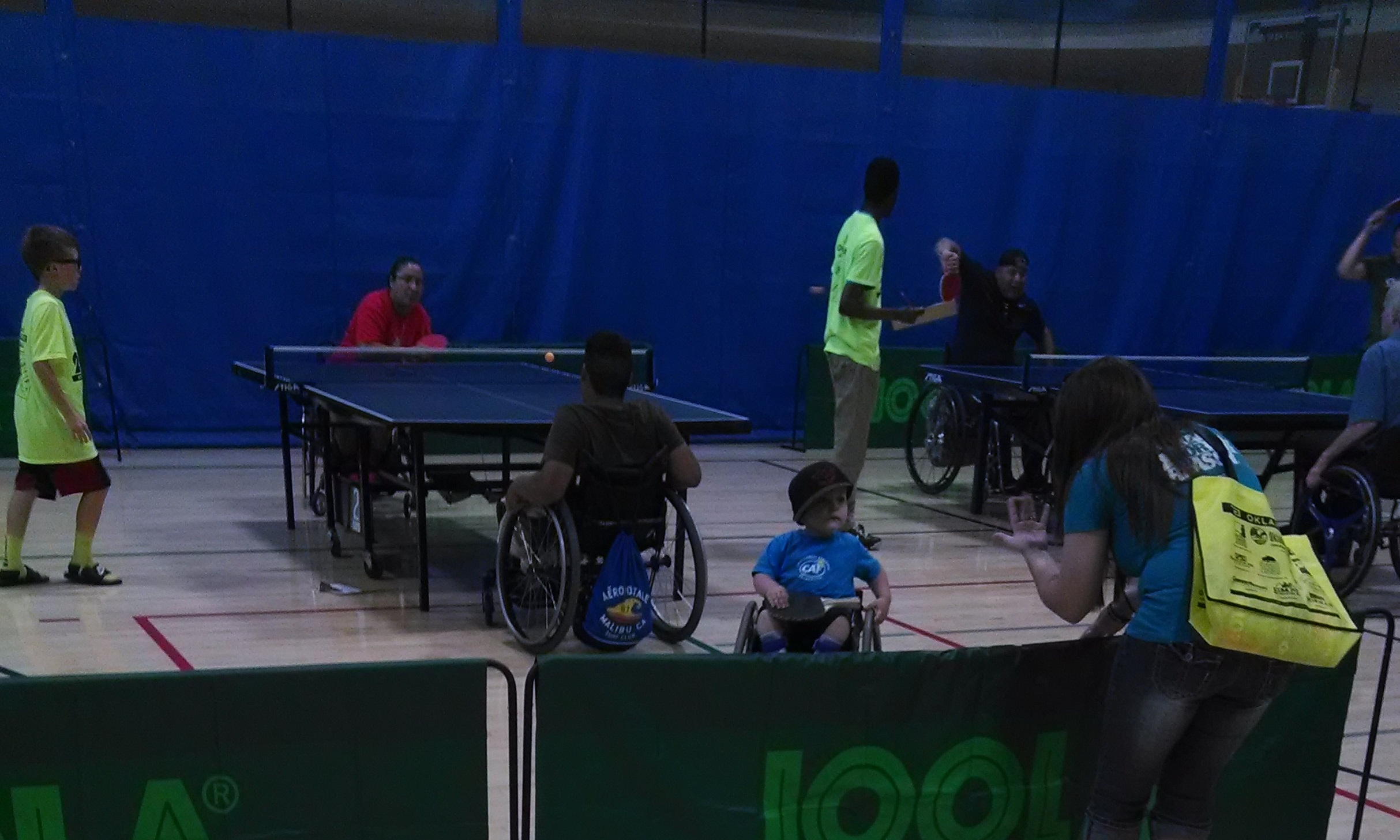 Watching the table tennis matches at the 2014 Endeavor Games, UCO.