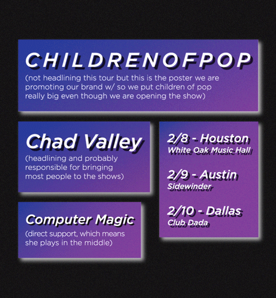 Digital Tour Flyer for Children of Pop