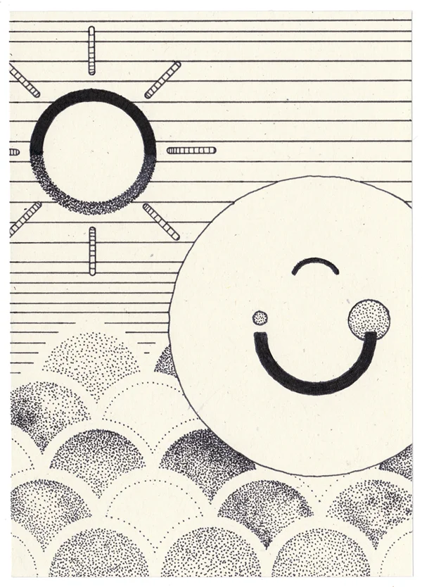 Happi, Original Ink Drawing