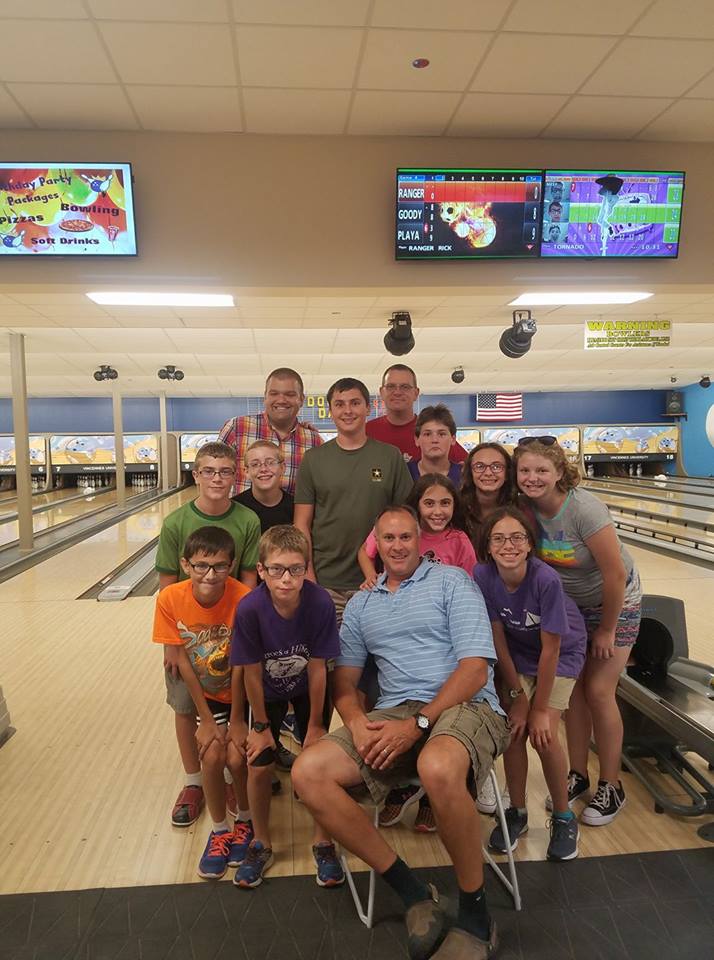 The 2017 Youth Scavenger Hunt ends with a bowling party at the Vincennes University Bowling Alley