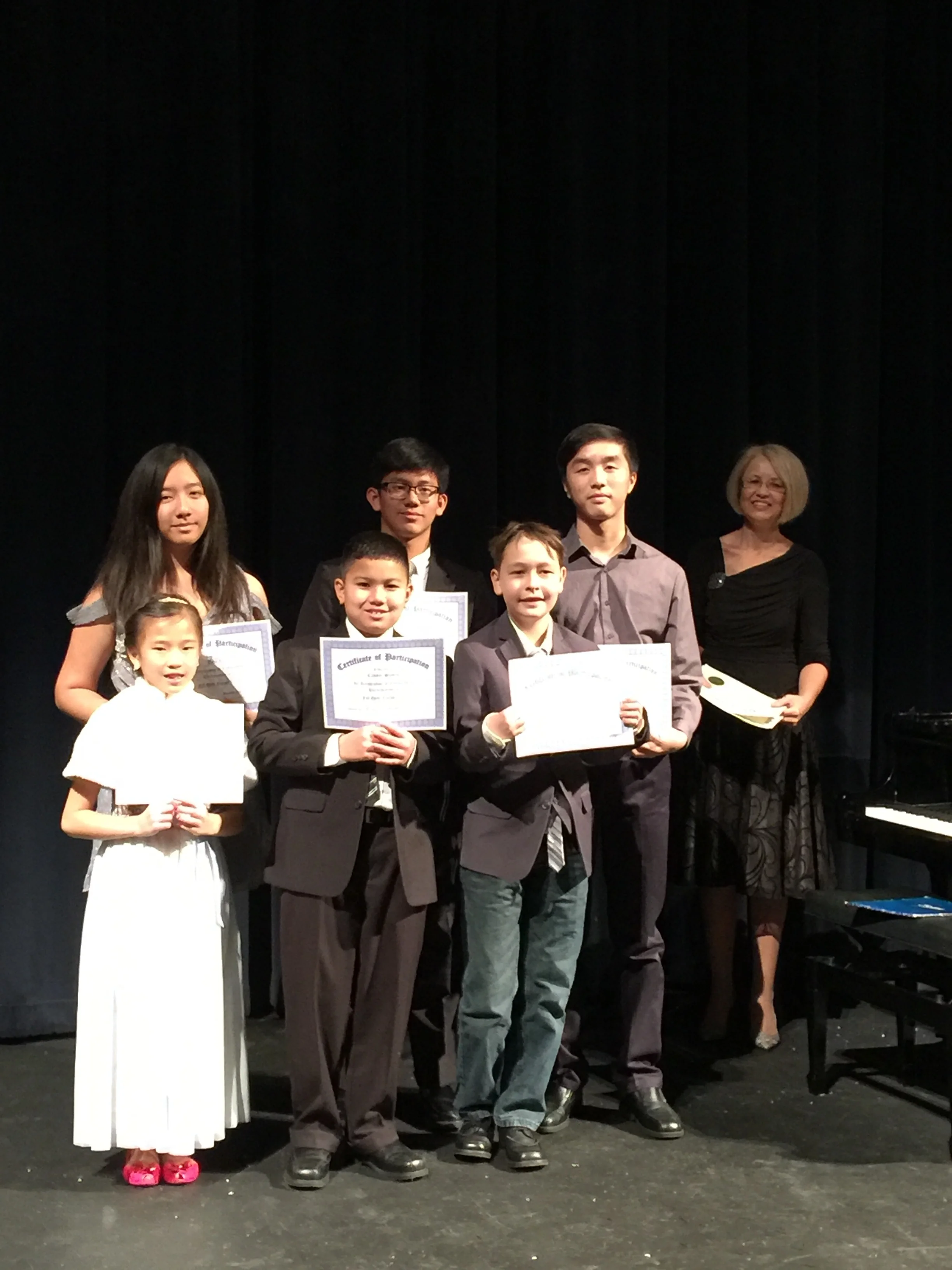 Christmas Recital, Award Ceremony, December 2016