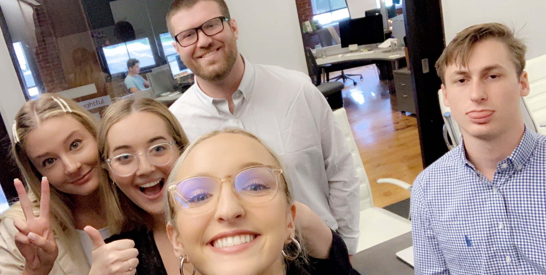 post pitch selfie.