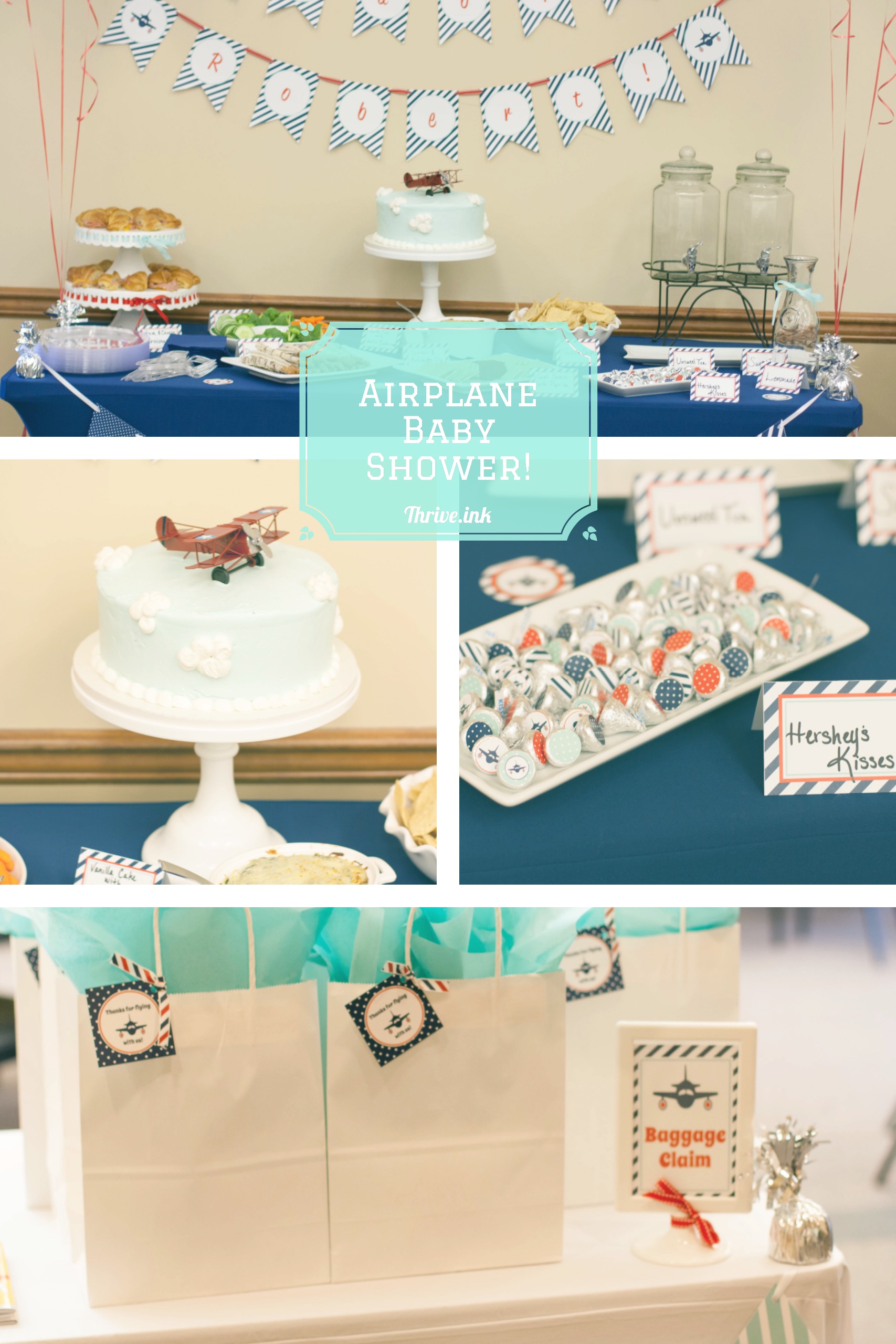 Airplane Themed Baby Shower Thrive