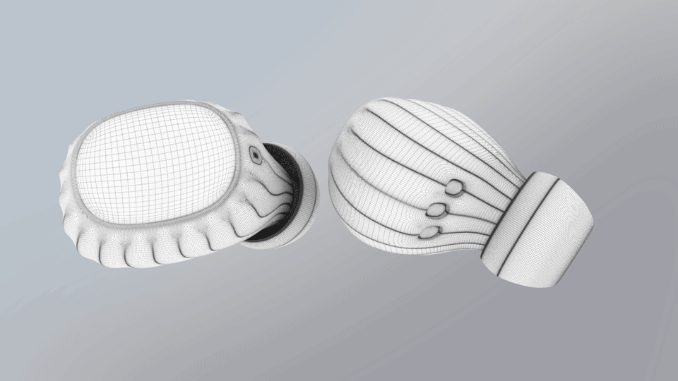 Nomadic Studio modeled the Sol Amps Air 2.0 from scratch to create up-close and personal opportunities with the earbuds