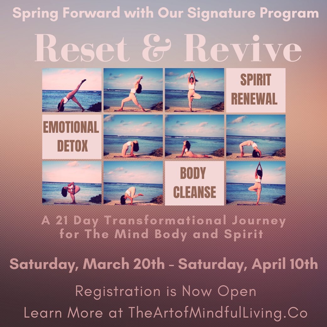 Spring Forward Reset and Revived!

Reset &amp; Revive 21-Day Transformational Program is back
beginning Saturday, March 20th 2021 

ARE YOU...

SPIRITUALLY DRAINED?

EMOTIONALLY FATIGUED?

MENTALLY EXHAUSTED?

PHYSICALLY TIRED?

THIS PROGRAM IS FOR Y