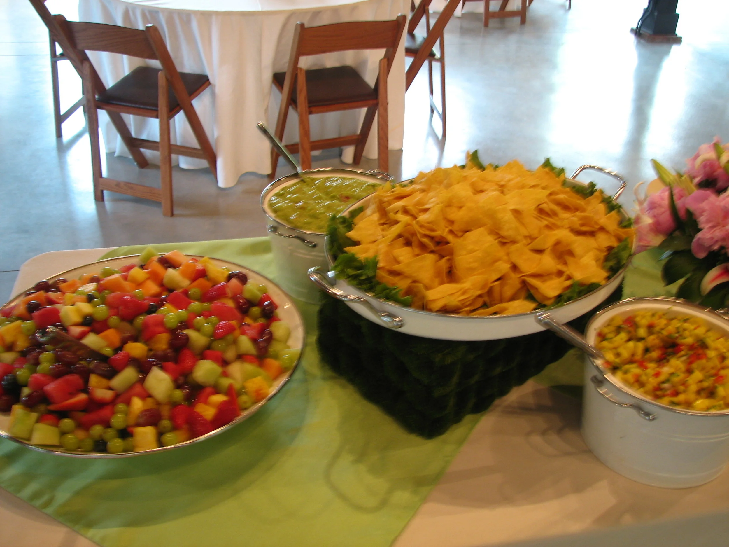 Fruit salad and mango salsa