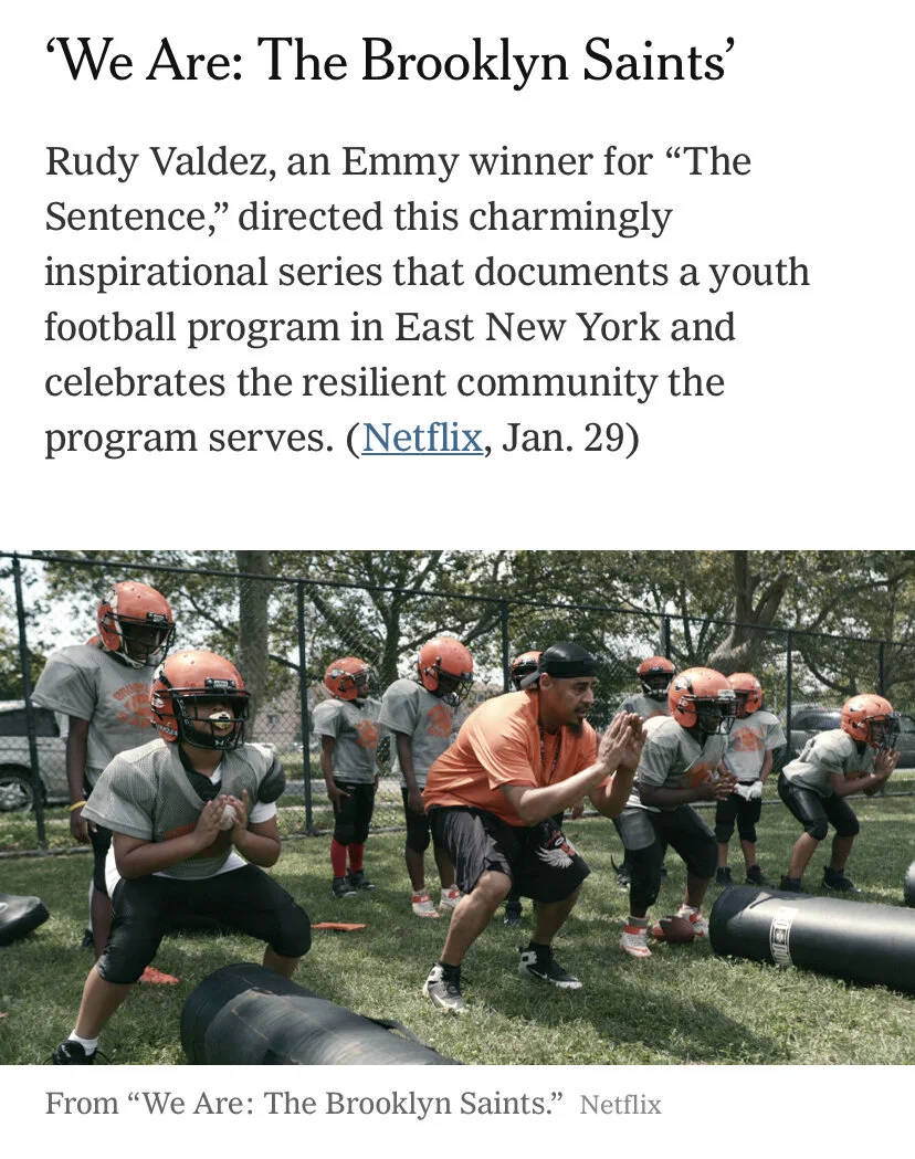 New York Times Article on "We are the Brooklyn Saints"