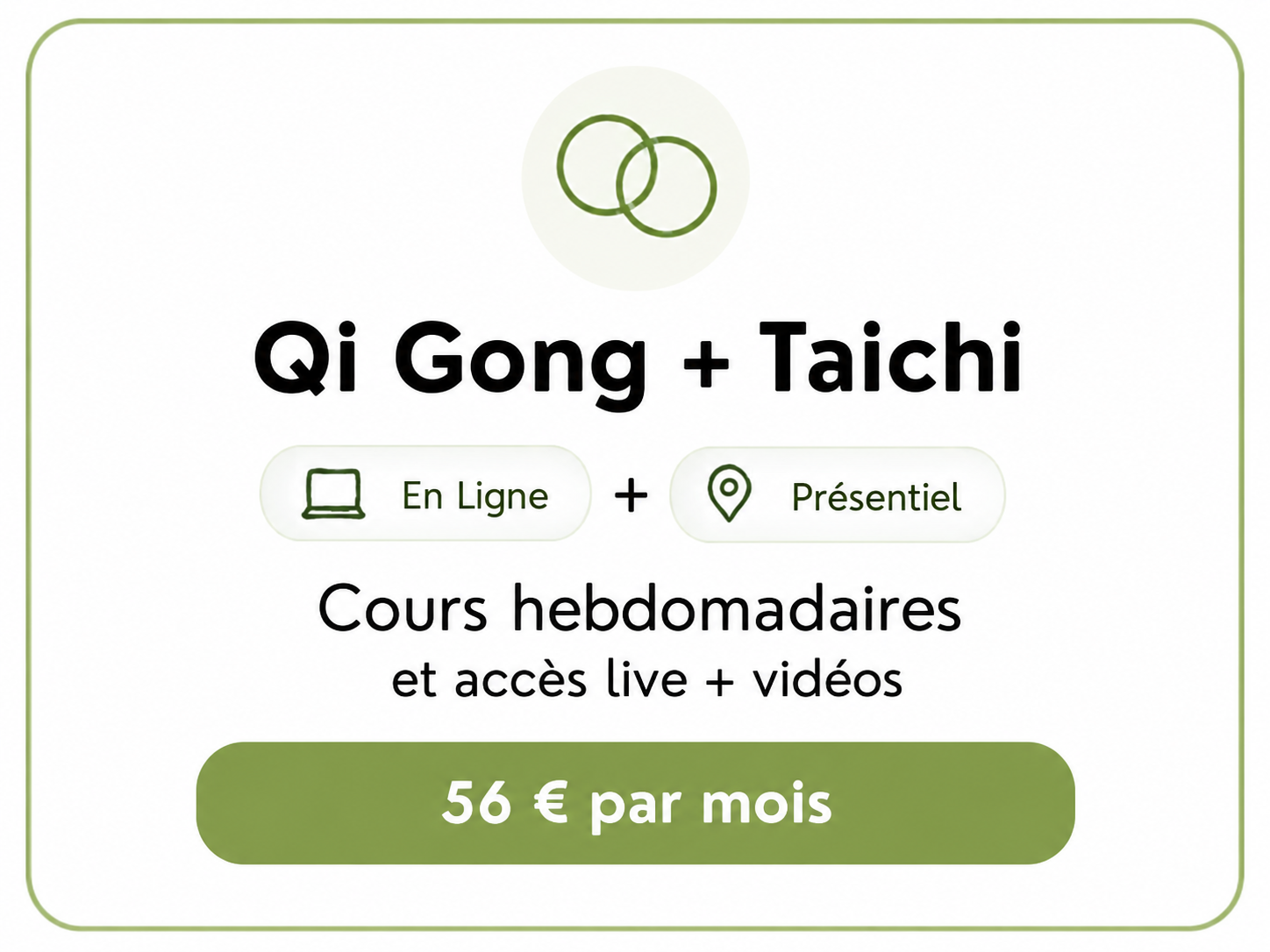 Pack cours Qi Gong &amp; Taichi en présentiel et en ligne (copie)