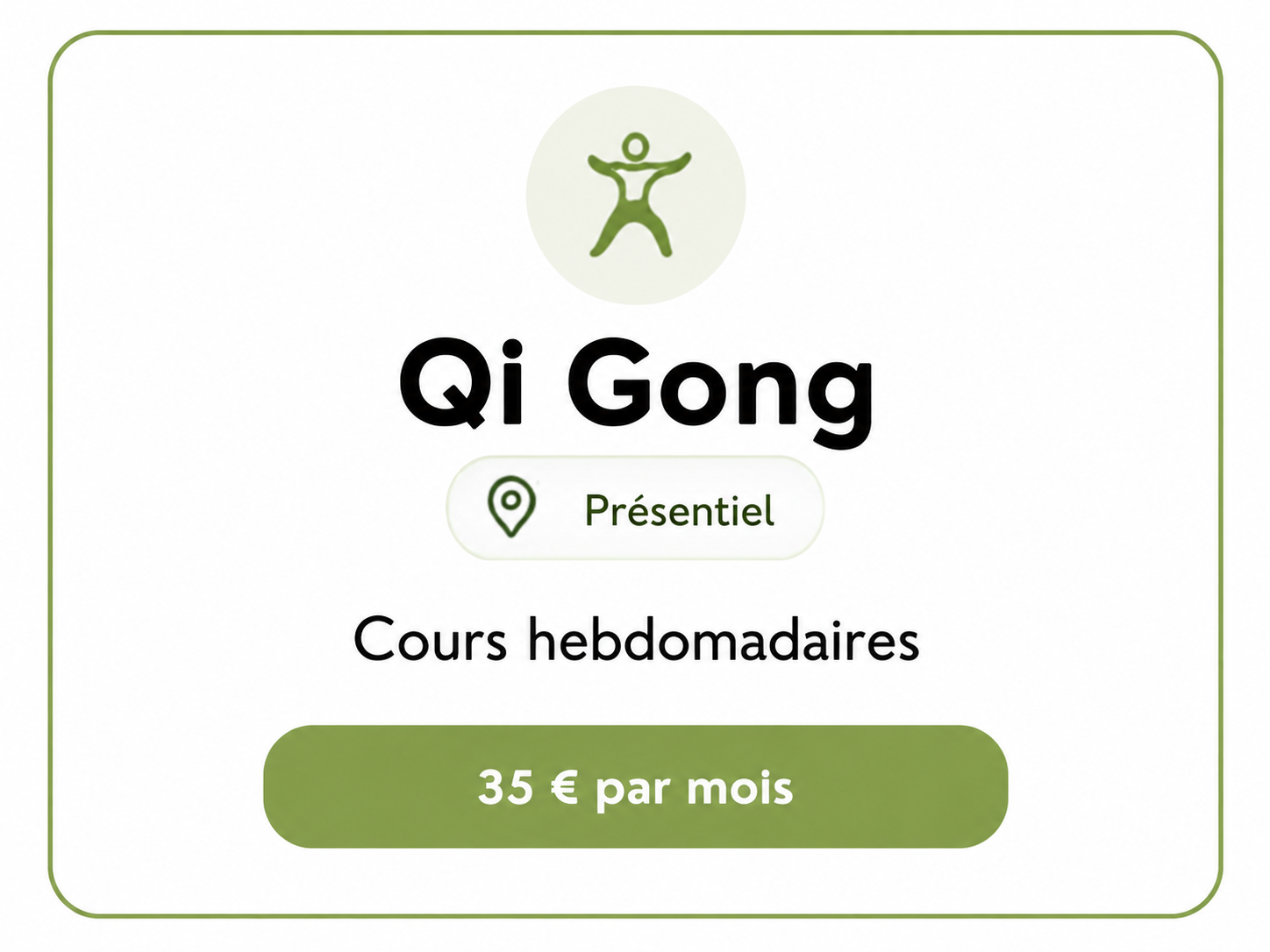 Cours Qi Gong en présentiel