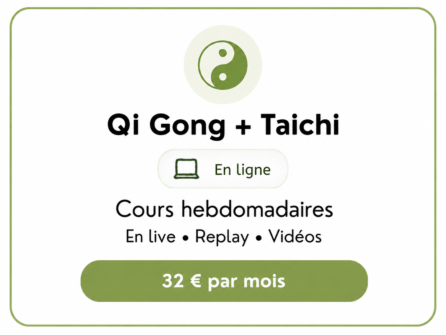 Abonnement Qi Gong  et Taichi en ligne (copie)
