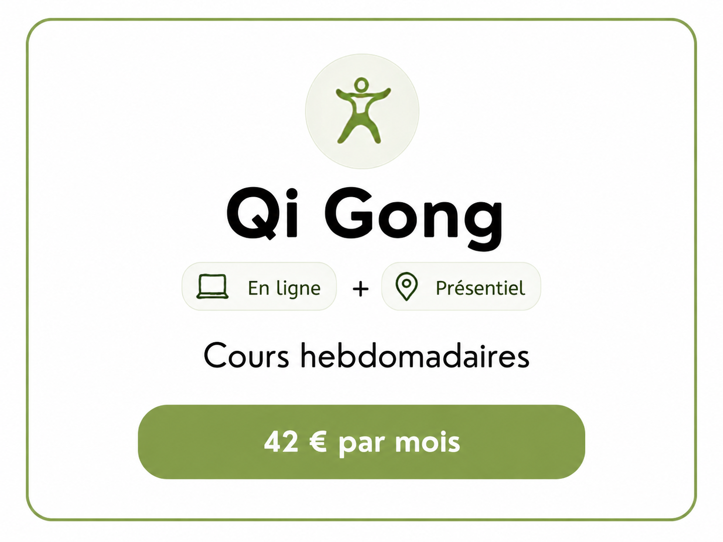 Pack cours Qi Gong en présentiel et en ligne