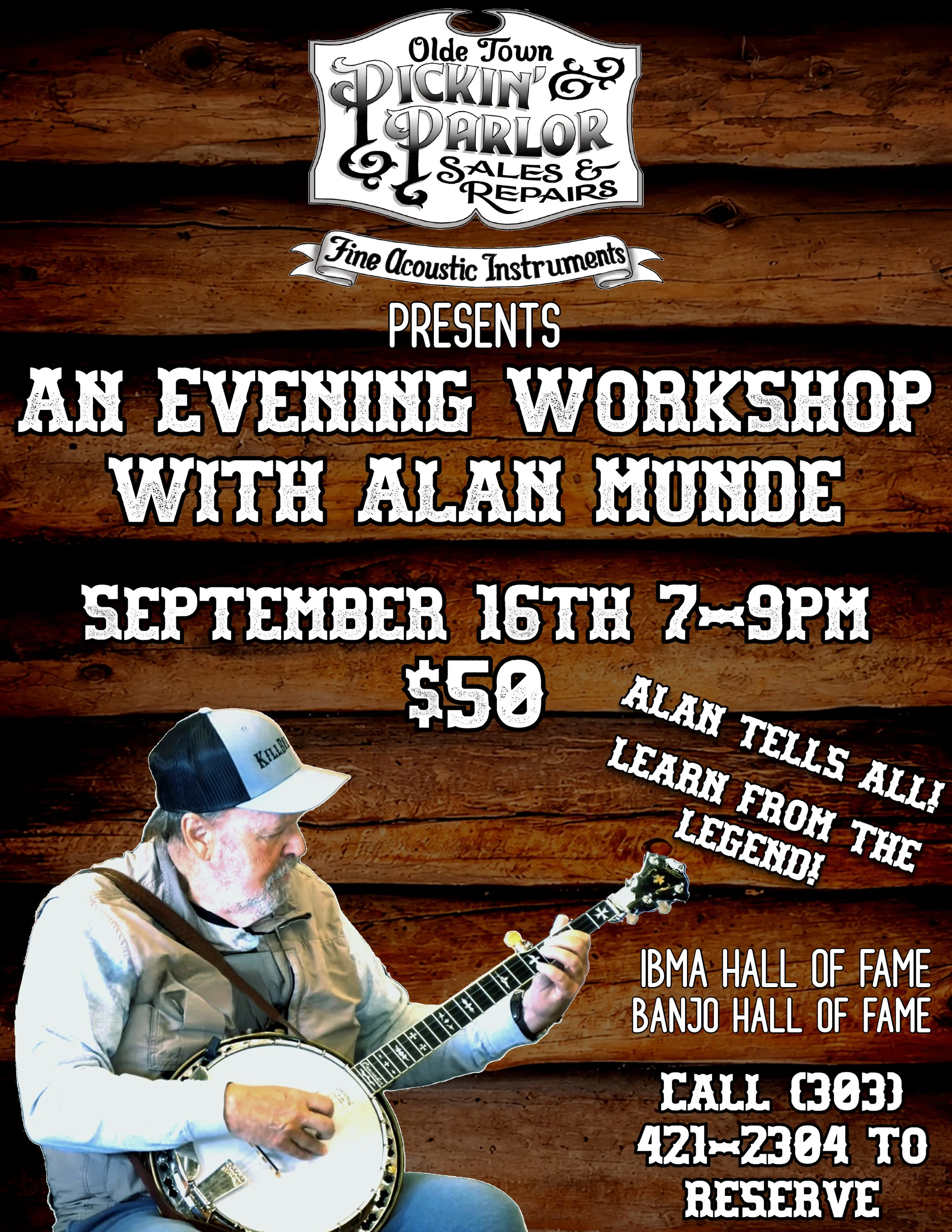 Alan Munde Tells All ™: An Evening Workshop with the Banjo Legend