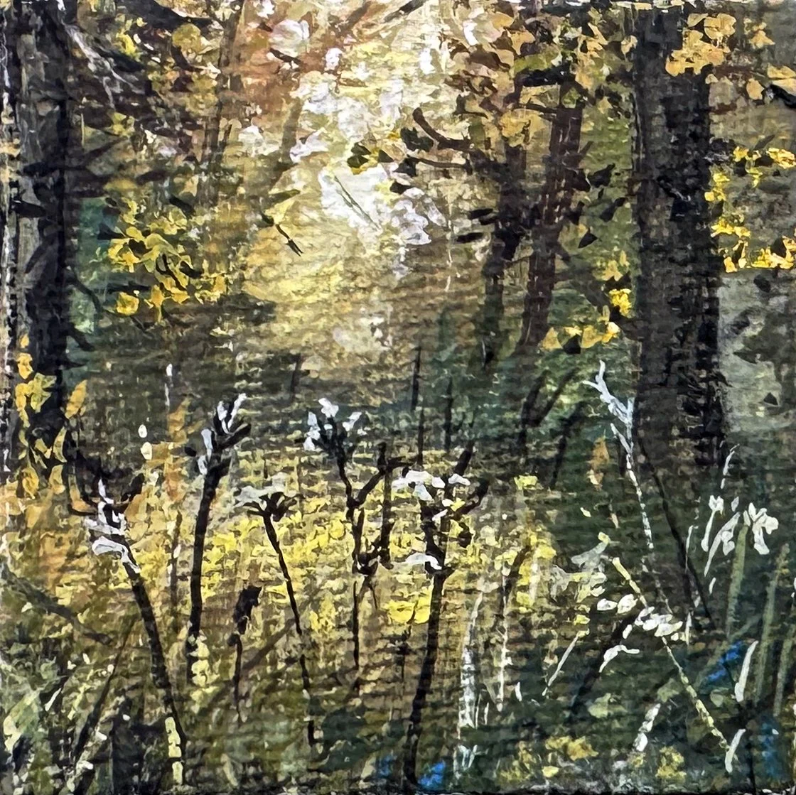  2”x2” Acrylic on Canvas  $35 Available for Sale at  Banff Mountaintop Flowers  