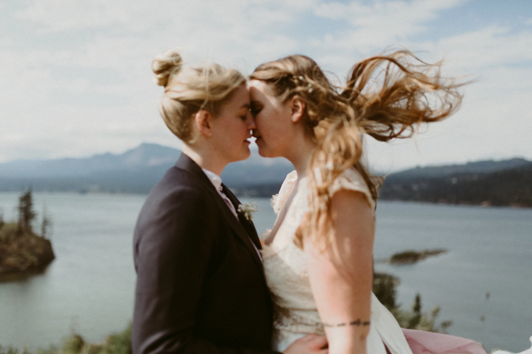 Haley + Deanna // Intimate Columbia Gorge Wedding // Government Cove, OR