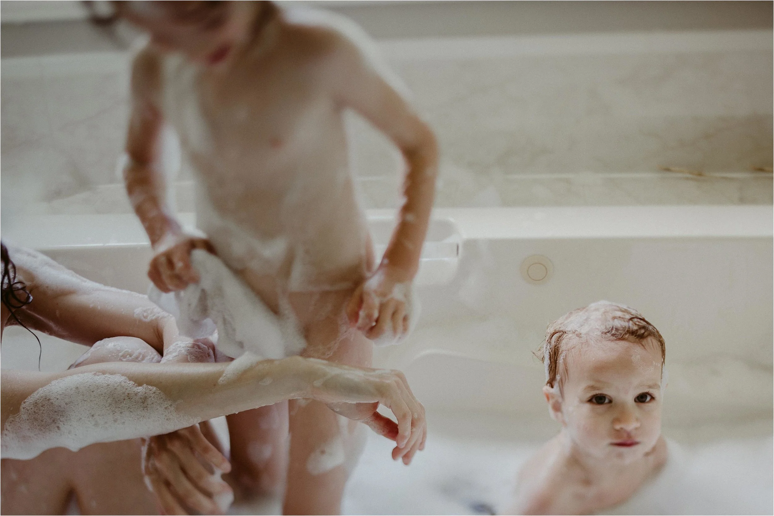 Intimate in-home documentary family session